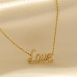 Load image into Gallery viewer, Love Chain Bracelet, 14k Gold, Natural Diamonds,  Inspirational Jewelry, , Handcrafted Jewelry Gift For Her
