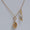 Load image into Gallery viewer, Personalized Initial Bird Charm Diamond Necklace, 14k Solid Gold, Natural Diamonds, Stacking Two Charm Necklace, Minimalist Everyday Jewelry
