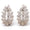 Load image into Gallery viewer, Leaves Diamond Huggie Earrings, 14k Solid Gold, Natural Diamonds, Marquise Pavé Cocktail Jewelry, Bridal Statement Hoops
