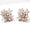 Load image into Gallery viewer, Leaflet Floral Diamond Stud Earrings, 14k Solid Gold, Natural Diamonds, Princess Marquise Cluster Jewelry,  Cocktail Statement Earrings
