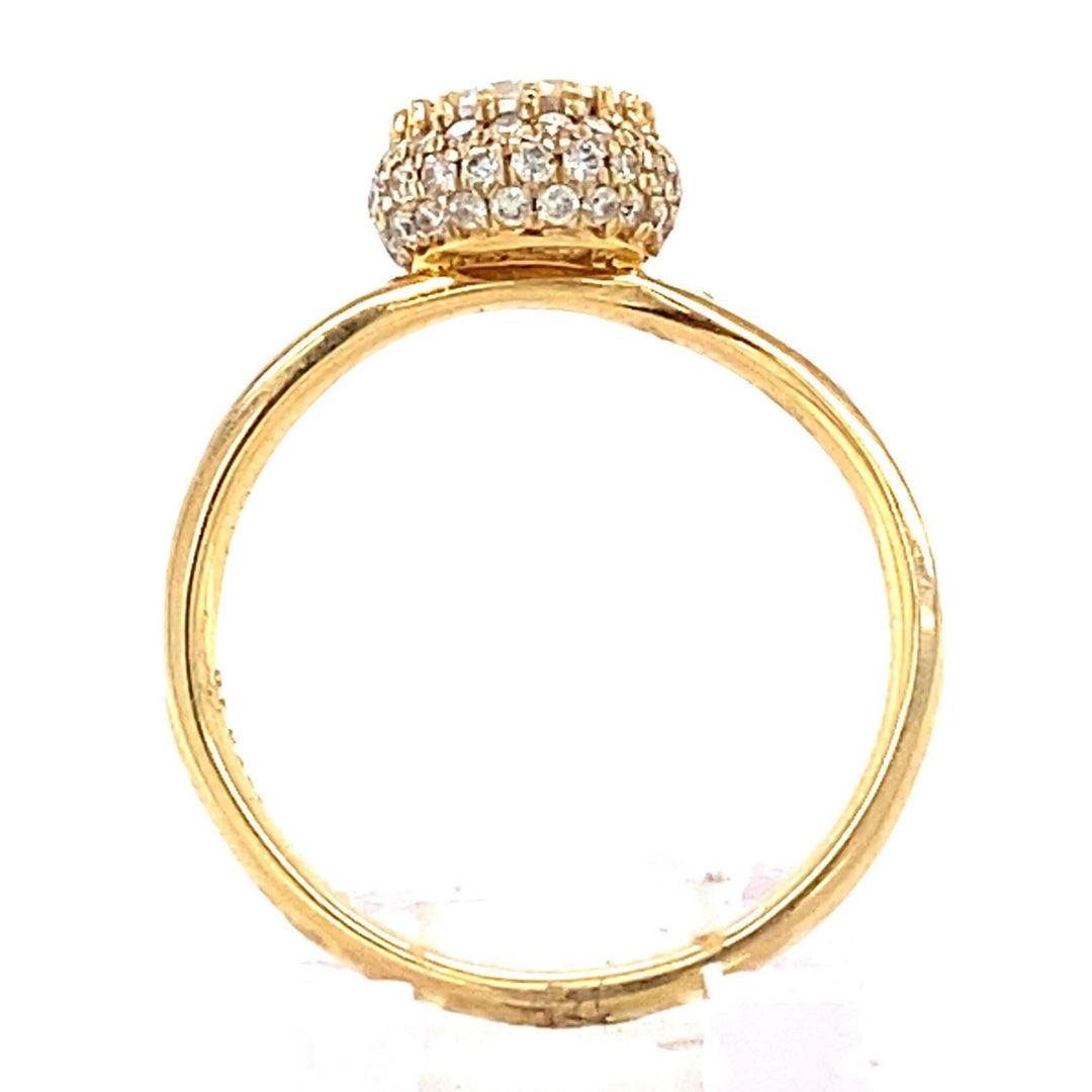 Solitaire Diamond Engagement Ring, 14k Solid Gold, Natural Diamonds Cluster Ring, , Promise Ring Gift For Her