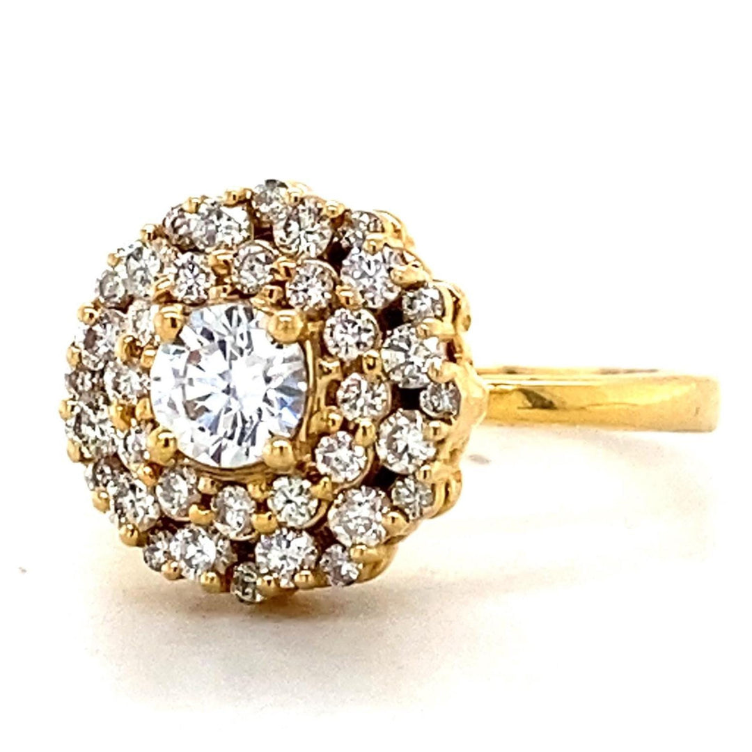 Floral Solitaire Engagement Ring, 14k Solid Gold, Natural Diamonds, Wedding Ring, Bridal Jewelry, Gift For Her