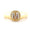 Load image into Gallery viewer, Personalized Medallion Initial Diamond Ring, 14k Solid Gold, Natural Diamonds, Flute Letter Ring, Custom Jewelry, Minimalist Signet Ring
