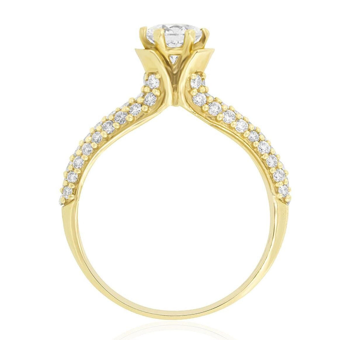 Solitaire Engagement Diamond Ring, Wedding Proposal Ring, 14k Solid Gold, Natural Diamonds, Bridal Jewelry, Gift For Her