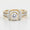 Load image into Gallery viewer, Round Solitaire Halo Diamond Ring, 14k Solid Gold, Natural Diamonds, Halo Engagement Ring, Dual Tone Ring, Bridal Jewelry, Gift For Her
