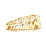 Load image into Gallery viewer, Personalized Initial Letter Diamond Ring, 14k Solid Gold, Natural Diamonds, Lined Cage Bar Band, Custom Jewelry, Minimalist Stackable Band
