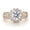Load image into Gallery viewer, Solitaire Diamond Engagement Ring, Tessellation Effect, 14k Solid Gold, Natural Diamonds, Floral Ring, Dual Tone, Gift For Her

