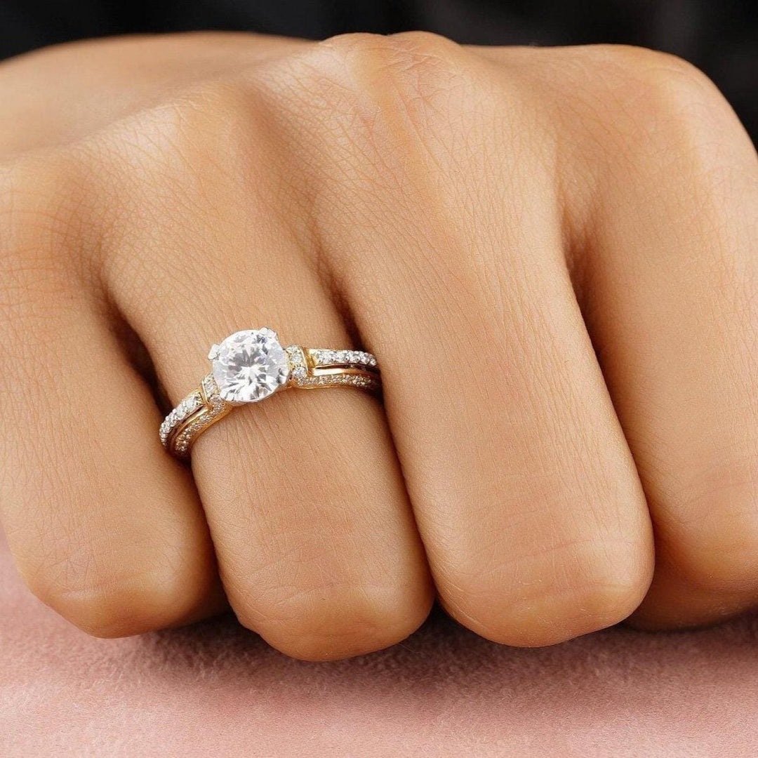 Round Solitaire Diamond Ring, Engagement Ring, 14k Solid Gold, Natural Diamonds, Wedding Bridal Jewelry, Gift For Her