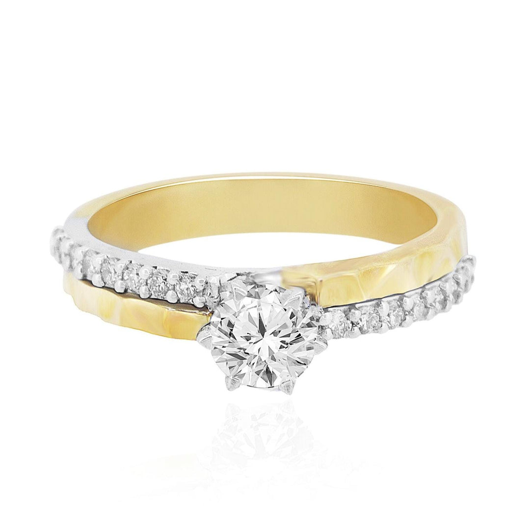 Round Solitaire Diamond Ring, Engagement Ring, 14k Solid Gold, Natural Diamonds, Bridal Jewelry, Gift For Her