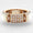 Load image into Gallery viewer, Mother of Pearl Diamond Ring, 14k Solid Gold, Natural Diamond, Cocktail Cluster Band, Statement Ring, Wide Dome Everyday Stack, Gift For Her
