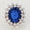 Load image into Gallery viewer, Blue Sapphire Oval Gemstone Diamond Ring, 14k Solid Gold, Cocktail  Blue Stone Ring, Natural Diamonds, Birthstone Rings, Gift for her
