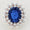 Load image into Gallery viewer, Blue Sapphire Oval Gemstone Diamond Ring, 14k Solid Gold, Cocktail  Blue Stone Ring, Natural Diamonds, Birthstone Rings, Gift for her
