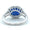 Load image into Gallery viewer, Oval Blue Sapphire Diamond Halo Ring, Round and Baguette Natural diamonds, 14k Solid Gold, Gemstone Ring, Engagement Ring, Gift For Her
