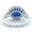 Load image into Gallery viewer, Oval Blue Sapphire Diamond Halo Ring, Round and Baguette Natural diamonds, 14k Solid Gold, Gemstone Ring, Engagement Ring, Gift For Her

