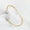 Load image into Gallery viewer, Orbs Diamond Cuff Bracelet, 14K Solid Gold, Natural Diamonds, Open Cuff Bangle, Stackable Minimalist Bracelet, Statement Jewelry
