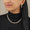 Load image into Gallery viewer, Round Diamond Tennis Necklace Earring Set, 14k Solid Gold, Natural Diamonds, Diamond String Necklace, Illusion Set Minimal Jewelry
