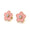 Load image into Gallery viewer, Kids Enameled Flower Diamond Stud Earrings, 14k Solid Gold, Natural Diamonds, Kids jewelry, Gift for toddlers, girls and kids
