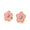 Load image into Gallery viewer, Kids Enameled Flower Diamond Stud Earrings, 14k Solid Gold, Natural Diamonds, Kids jewelry, Gift for toddlers, girls and kids
