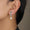 Load image into Gallery viewer, Pearl Drop Diamond Earrings, 14K Solid Gold, Natural Diamonds, Detachable Drops, Everyday Bridal Jewlery, Evening Drop Earrings
