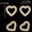 Load image into Gallery viewer, Kids Hollow Heart Diamond Stud Earrings, 14k Solid Gold, Natural Diamonds, Kids Jewelry, Gift for toddlers/girls/kids
