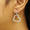 Load image into Gallery viewer, Open Heart Diamond Drop Earrings, 14k Solid Gold, Natural Diamonds, Huggie love Earrings, Cluster Pave Setting, Bridal Jewelry
