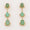 Load image into Gallery viewer, Emerald Dangle Drop Diamond Earrings, 14k Solid Gold, Natural Diamonds, Pear &amp; Emerald Cut Gemstone Earrings, Cocktail Statement Jewelry
