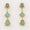 Load image into Gallery viewer, Emerald Dangle Drop Diamond Earrings, 14k Solid Gold, Natural Diamonds, Pear &amp; Emerald Cut Gemstone Earrings, Cocktail Statement Jewelry
