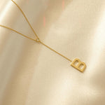 Load image into Gallery viewer, Personalized Bold Initial Lariat Diamond Necklace, 14k Solid Gold, Natural Diamonds, Bezel Drop Letter Jewelry, Minimalist Everyday Jewelry
