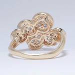 Load image into Gallery viewer, Cloud Diamond Ring, 14k Solid Gold, Cocktail Statement Ring, Illusion Cluster setting Ring, Natural Diamonds, Cocktail Ring, Gift for her
