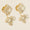 Load image into Gallery viewer, Geometric Leaf Halo Diamond Studs, 14k Solid Gold, Natural Diamonds, Princess Marquise Bridal Earrings, Statement Jewelry, Cocktail Studs
