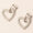Load image into Gallery viewer, Open Heart Diamond Drop Earrings, 14k Solid Gold, Natural Diamonds, Huggie love Earrings, Cluster Pave Setting, Bridal Jewelry
