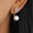 Load image into Gallery viewer, Pearl Diamond Drop Stud Earrings, 14k Solid Gold, Natural Diamonds, Bridal Wedding Studs, Cluster Dome Jewelry,  Statement Earrings
