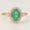 Load image into Gallery viewer, Oval Emerald Halo Diamond Ring, 14k Solid Gold, Natural Diamond, Statement Dual Tone Jewelry, Cocktail Ring, Engagement Wedding Ring

