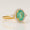 Load image into Gallery viewer, Oval Emerald Halo Diamond Ring, 14k Solid Gold, Natural Diamond, Statement Dual Tone Jewelry, Cocktail Ring, Engagement Wedding Ring
