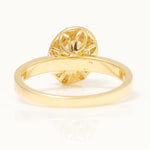 Load image into Gallery viewer, Oval Halo Solitaire Diamond Ring, 14k Solid Gold, Natural Diamond, Engagement Promise Ring, Bridal Jewelry, Minimalist Wedding Gift
