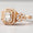 Load image into Gallery viewer, Emerald Cut Diamond Cluster Ring, 14k Solid Gold, Natural Diamonds, Illusion Set Ring, Double Halo Ring, Statement Bridal Ring, Gift For Her
