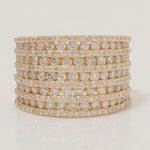 Load image into Gallery viewer, Diamond Eternity Ring, 14k Solid Gold, Natural Diamonds, Cocktail Broad Band, Channel Set Wide Ring, Bridal Statement Ring, Gift For Her
