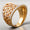 Load image into Gallery viewer, Diamond Cocktail Ring, 14K Solid Gold, Natural Diamonds, Concave Corset Ring, Broad Band with Matt Effect, Mesh Band Ring, Gift For Her
