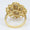 Load image into Gallery viewer, Flower Cluster Diamond Ring, 14k Solid Gold, Natural Diamonds, Floral Cocktail Ring, Illusion Petal Bold Statement Ring, Gift For Her
