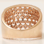 Load image into Gallery viewer, Wide Natural Diamond Eternity Ring: 14k Solid Gold Statement Cocktail Band Jewellery, Certified Jewelry
