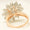 Load image into Gallery viewer, Flower Diamond Ring, 14k Solid Gold, Marquise &amp; Pear Natural Diamonds, Statement Floral Ring, Cocktail Petal Bloom Jewelry, Gift for Her
