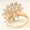 Load image into Gallery viewer, Flower Diamond Ring, 14k Solid Gold, Marquise &amp; Pear Natural Diamonds, Statement Floral Ring, Cocktail Petal Bloom Jewelry, Gift for Her
