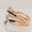 Load image into Gallery viewer, Criss Cross Diamond Ring, 14k Solid Gold, Pear Natural Diamonds, Black Enamel Ring, Bold Statement Band, Cocktail Ring, Gift For Her
