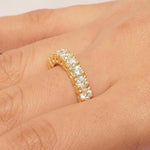 Load image into Gallery viewer, Diamond Eternity Band Ring, 14K Solid Gold, Natural Diamonds, Stacking Wedding Ring, Bridal Jewelry, Statement Promise Ring, Gift For Her
