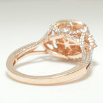 Load image into Gallery viewer, Cushion Cluster Diamond Ring, 14k Solid Gold, Illusion Setting, Natural Diamonds, Double Halo Engagement Ring, Statement Ring, Gift for Her
