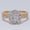 Load image into Gallery viewer, Floral Cluster Diamond Ring, 14k Solid Gold, Natural Diamonds, Two-Toned Pave Ring, Engagement Band, Wedding Bridal Jewelry, Gift For Her

