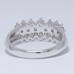 Load image into Gallery viewer, Cluster Diamond Band, 14k Solid Gold, Natural Diamonds, Illusion Setting, Wedding Jewelry, Statement Ring, Cocktail Band, Gift for Her
