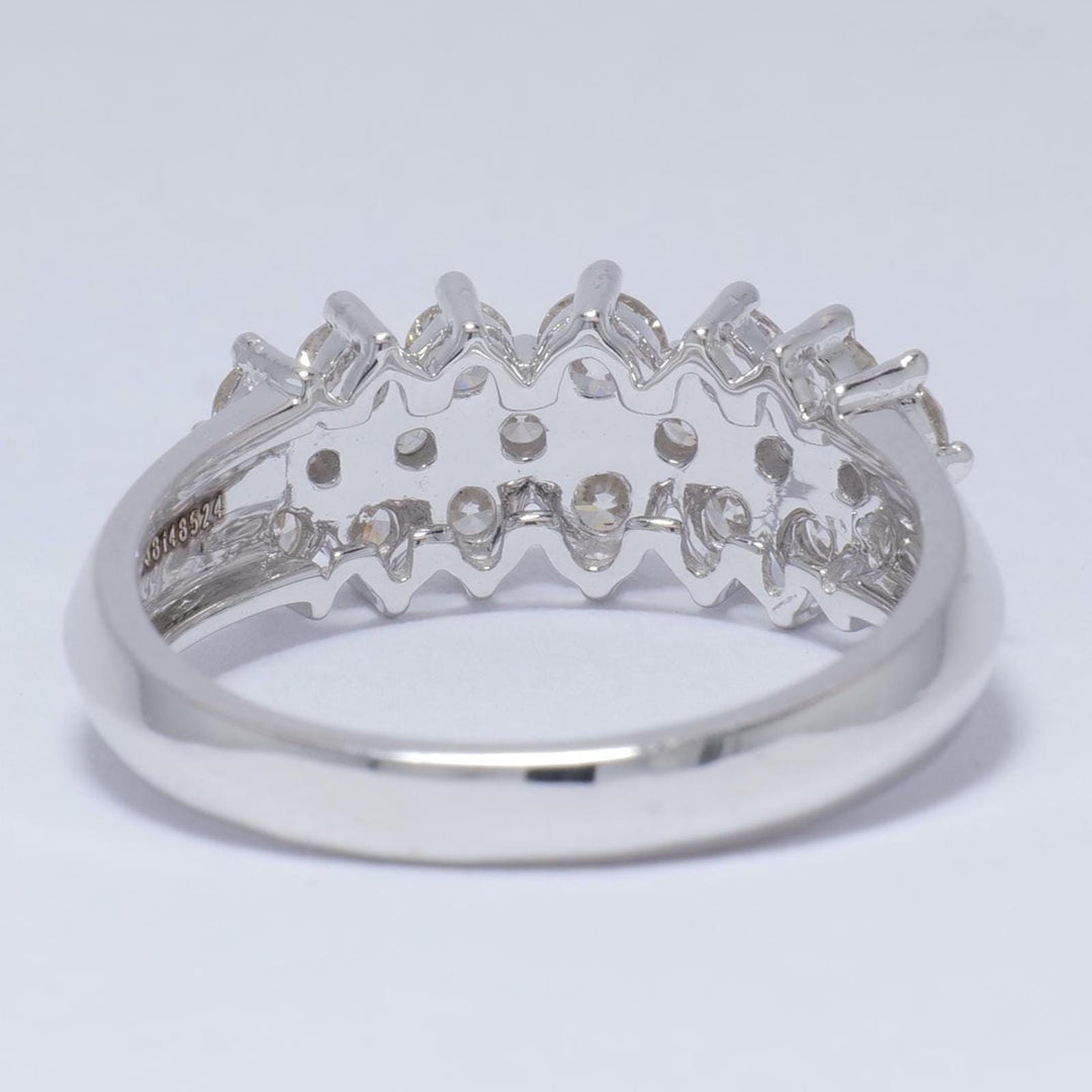 Cluster Diamond Band, 14k Solid Gold, Natural Diamonds, Illusion Setting, Wedding Jewelry, Statement Ring, Cocktail Band, Gift for Her