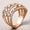 Load image into Gallery viewer, Marquise Diamond Wave Lines Band, Dual Tone Ring, 14K Solid Gold, Natural Diamonds, Statement Cocktail Band, Cluster Ring, Gift For Her
