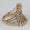 Load image into Gallery viewer, Crown Diamond Ring, 14k Solid Gold, Natural Diamonds, Pear Drop Broad Cocktail Ring, Bridal Jewelry, Statement Jewelry, Gift For Her
